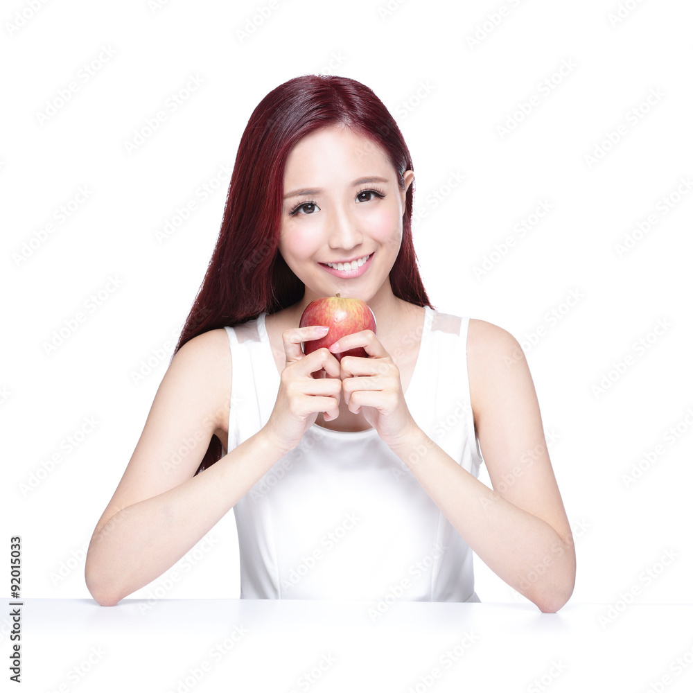 Beauty woman with Apple