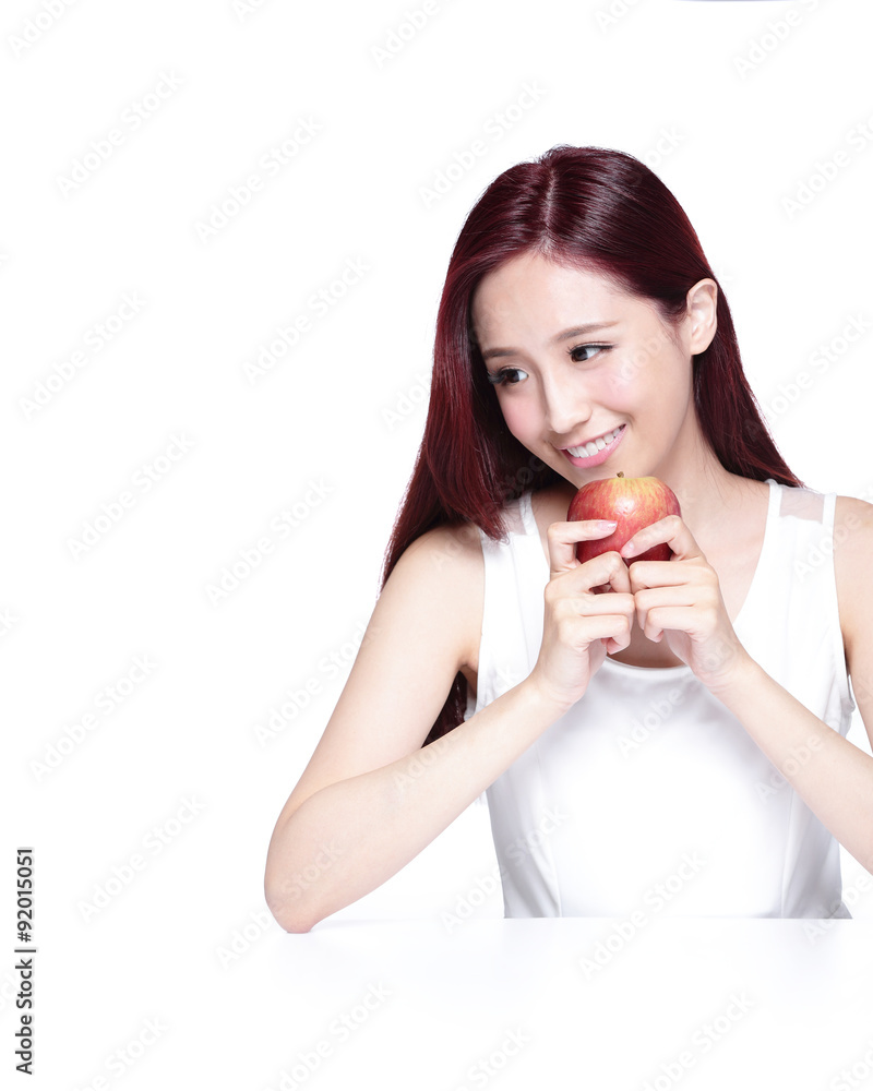 Beauty woman with Apple