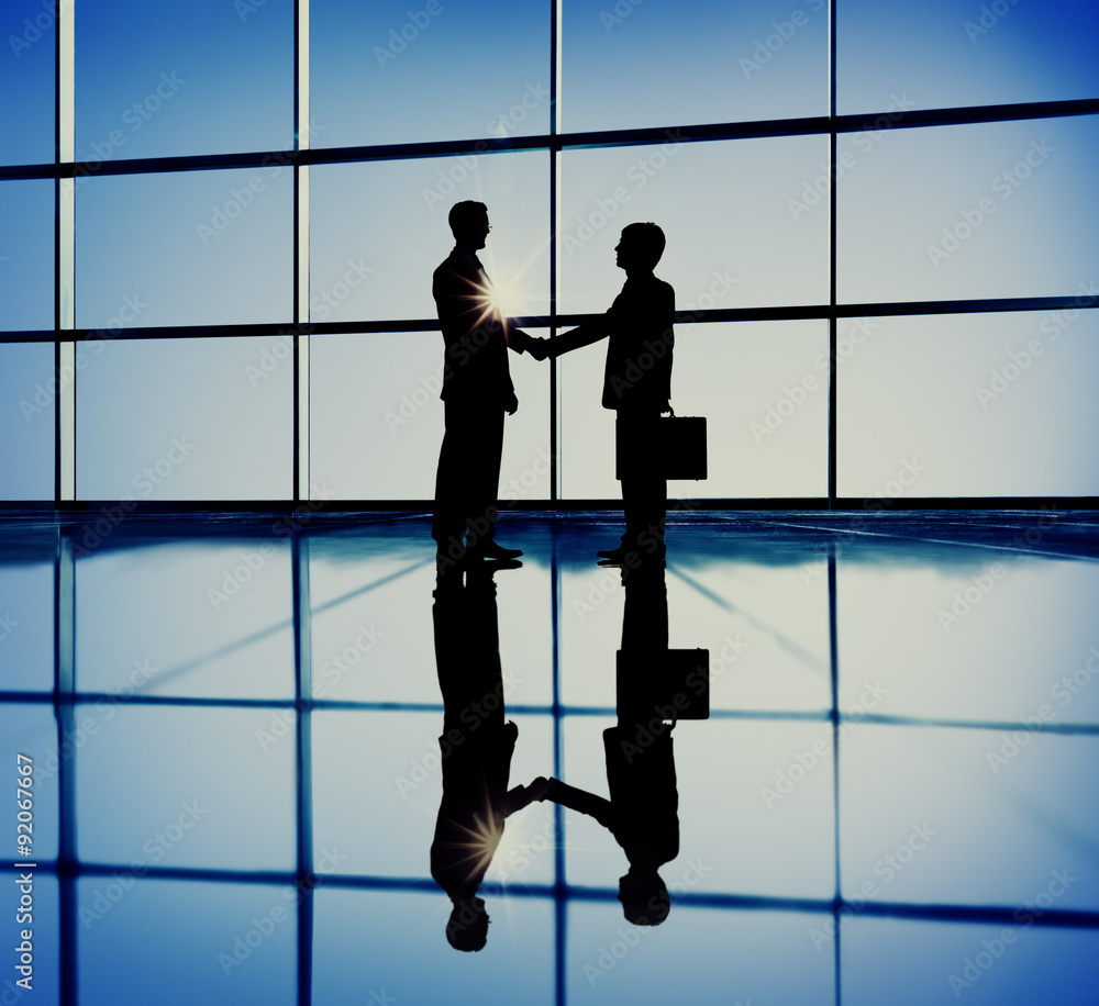 Businessmen Handshaking Contract Corporate Business Concept