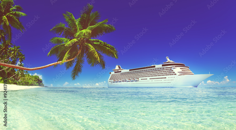 Cruise Vacation Travel Beach Summer Trip Sky Sea Concept