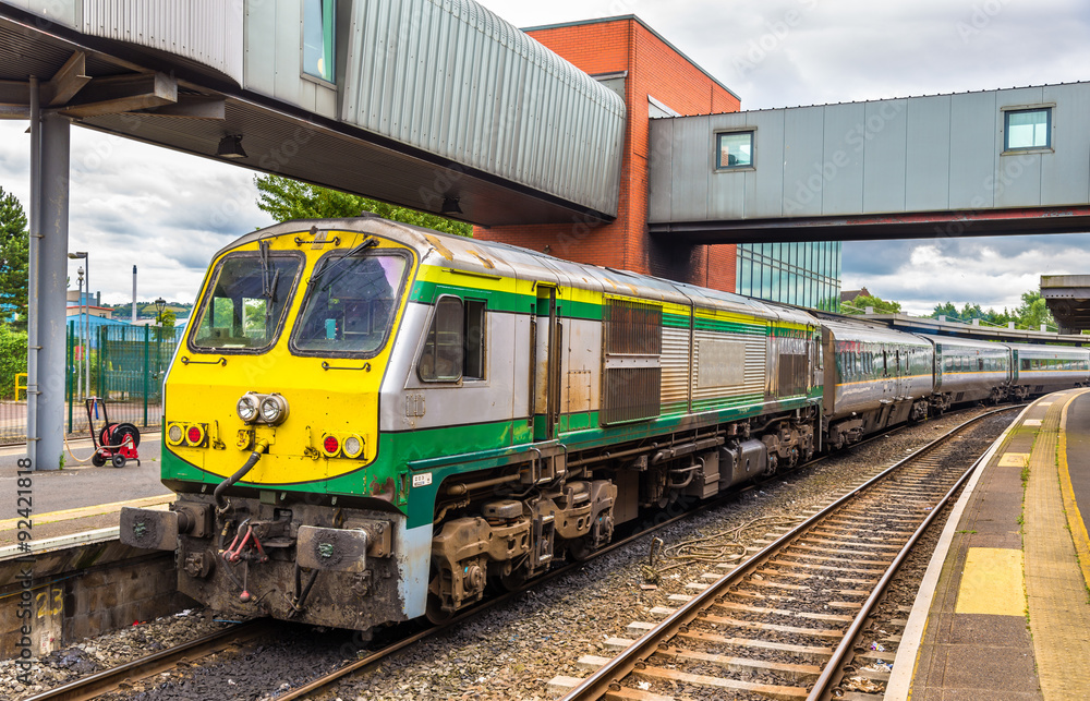 Intercity train at Belfast Central railway station - Northern Ir