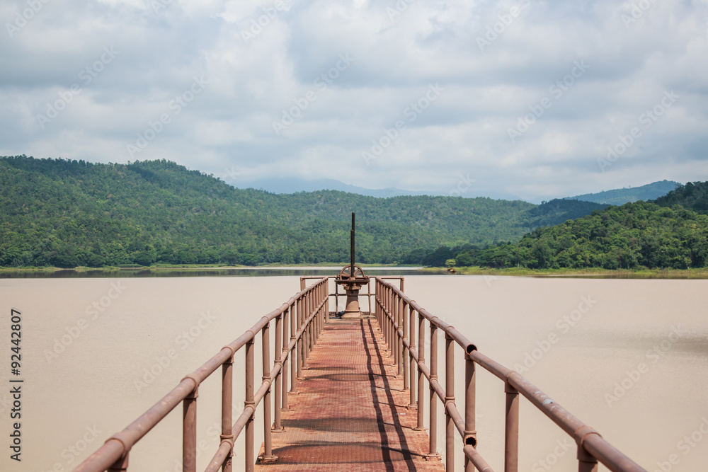 Floodgates in the dam