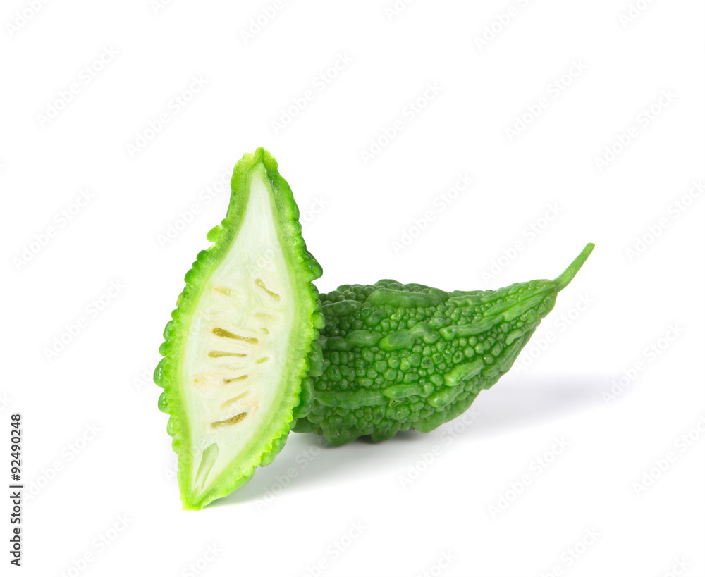 Balsam Pear on white background