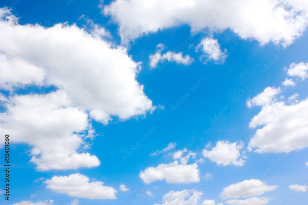 sky with clouds in clear weather and fresh day