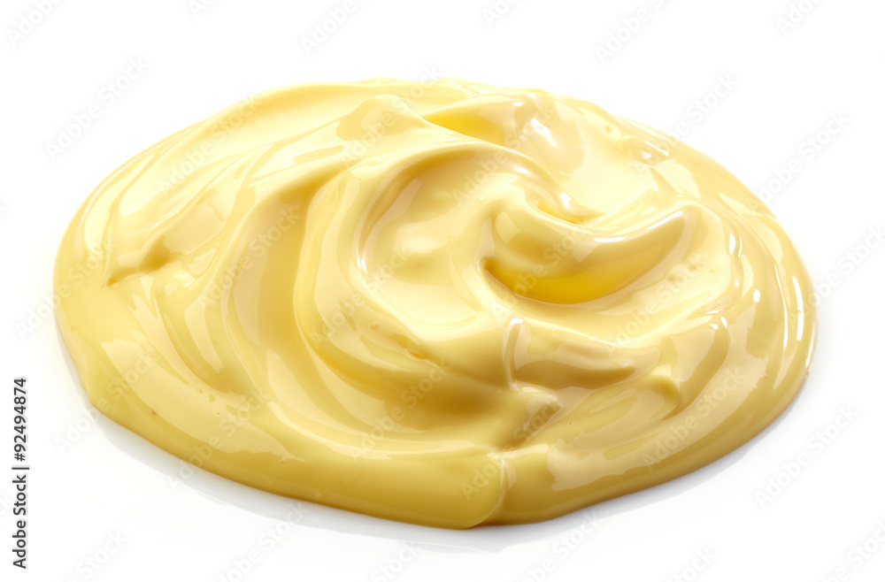 mayonnaise on a white background