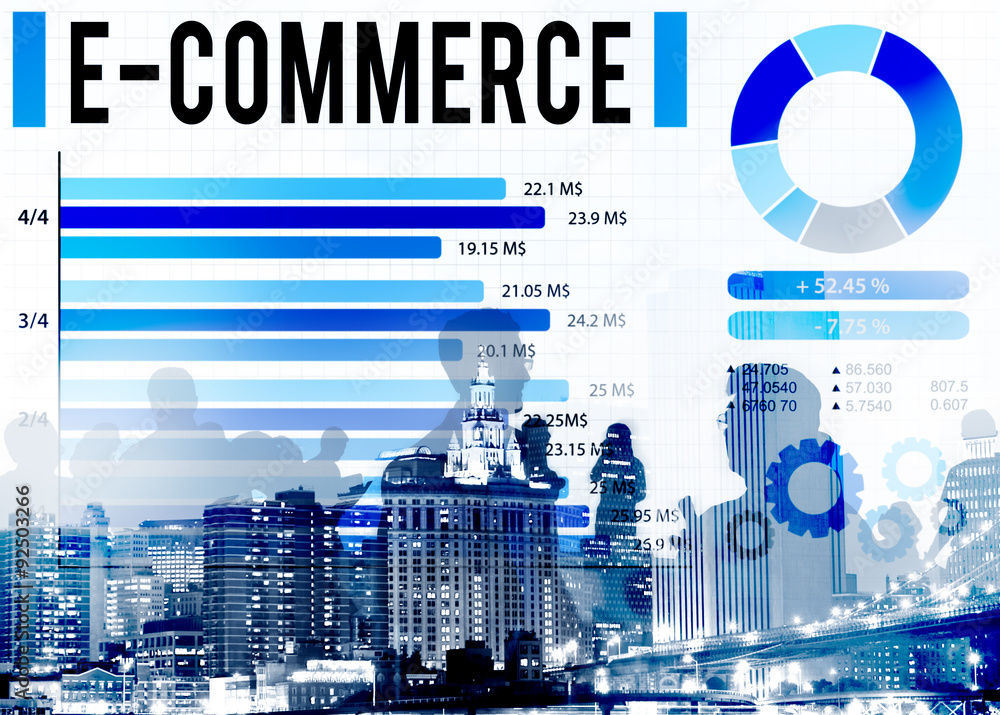 E-Commerce Online Marketing Strategy Corporate Concept