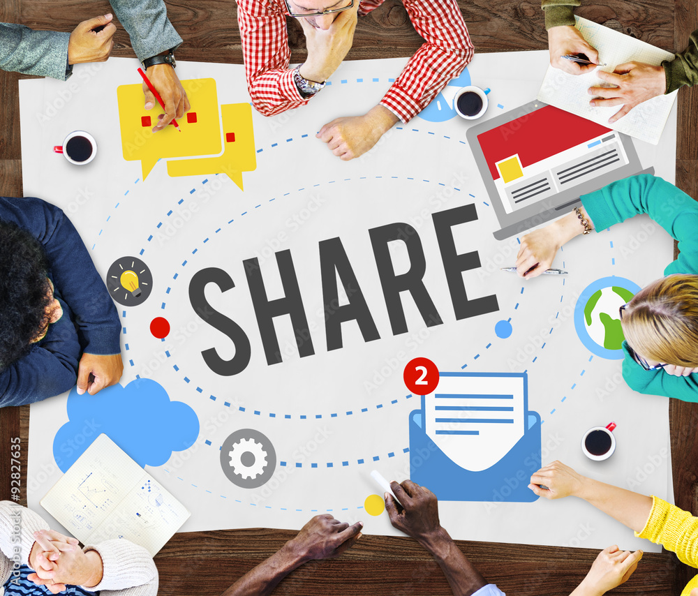 Share Sharing Connection Social Networking Concept