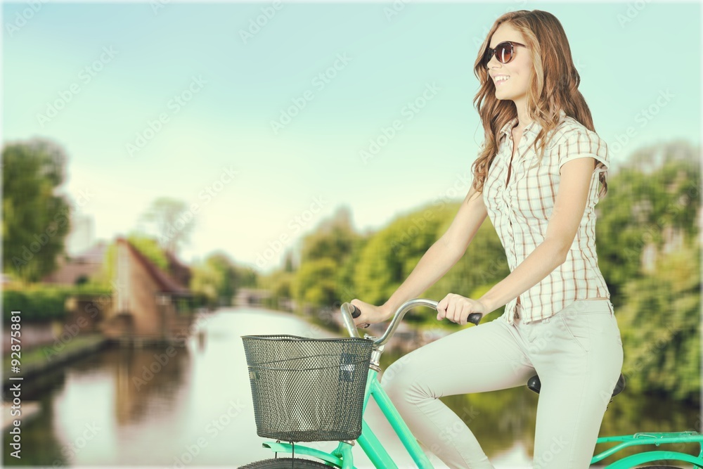 Women bike.