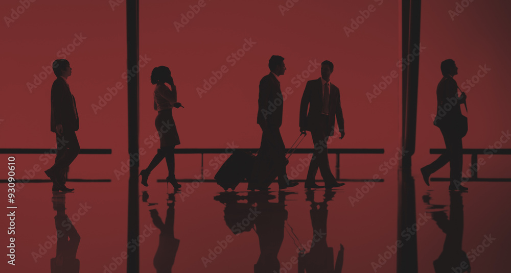 Business People Travel Passenger Walking Concept