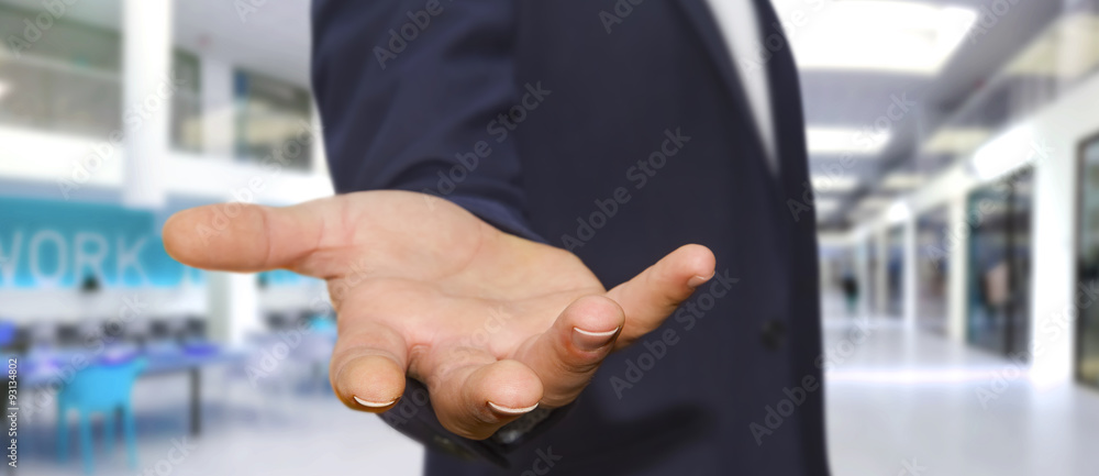 Businessman empty hand