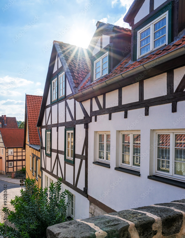 Alte deutsche Häuser in Quedlinburg