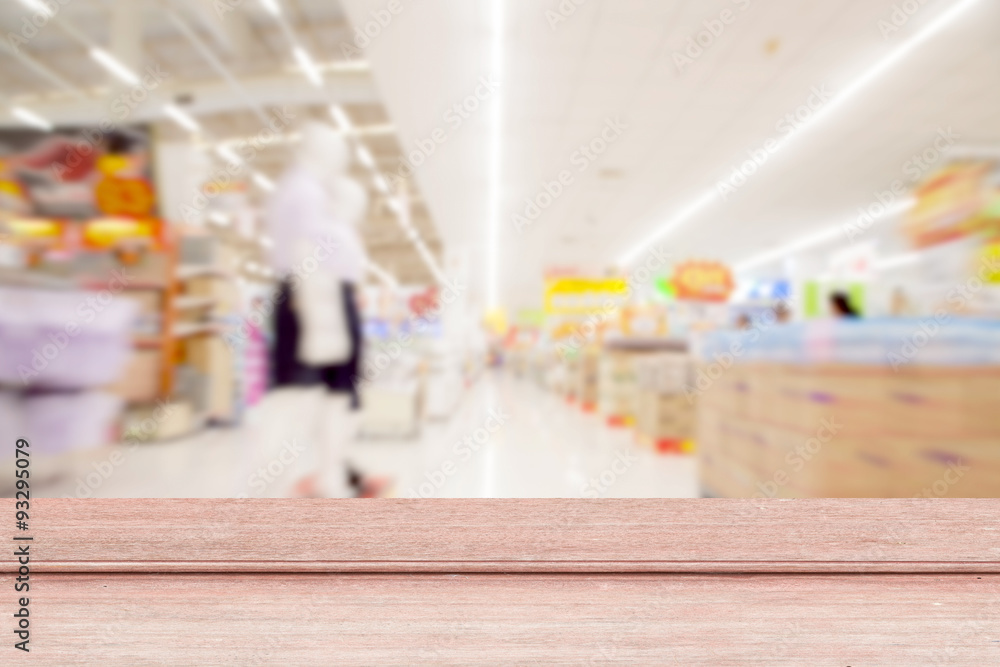 Old wood floor on ,Blurred defocused background of generic super