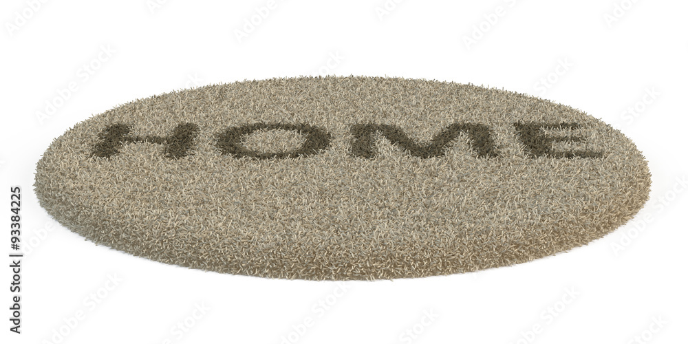 Round carpet isolated on white