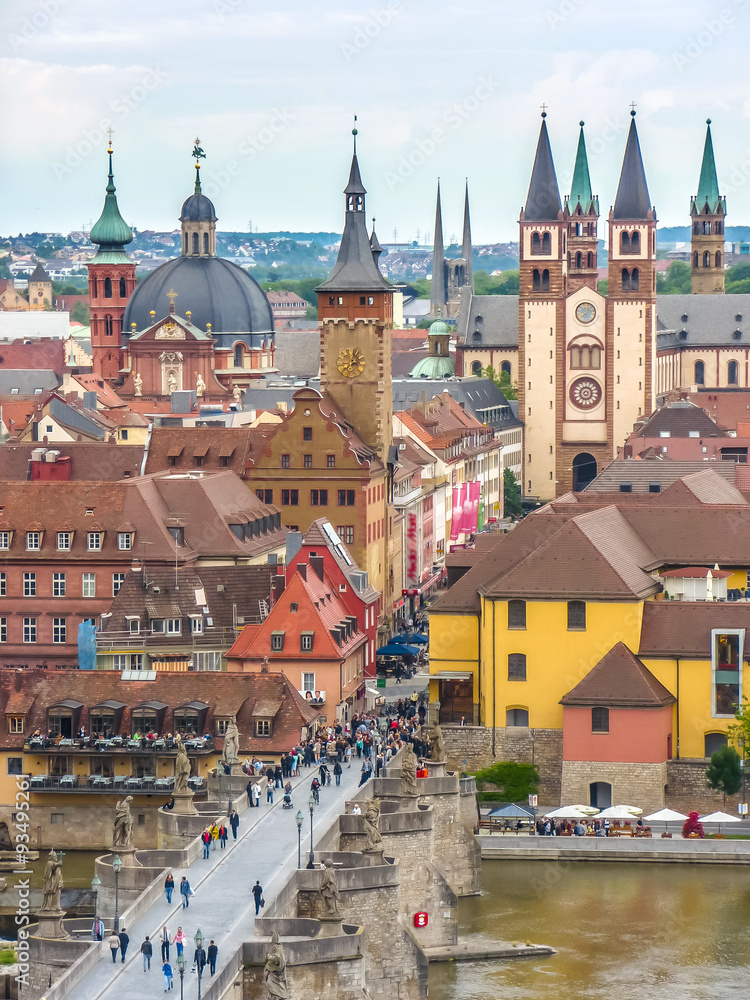 Historic city of Würzburg, Franconia, Bavaria, Germany