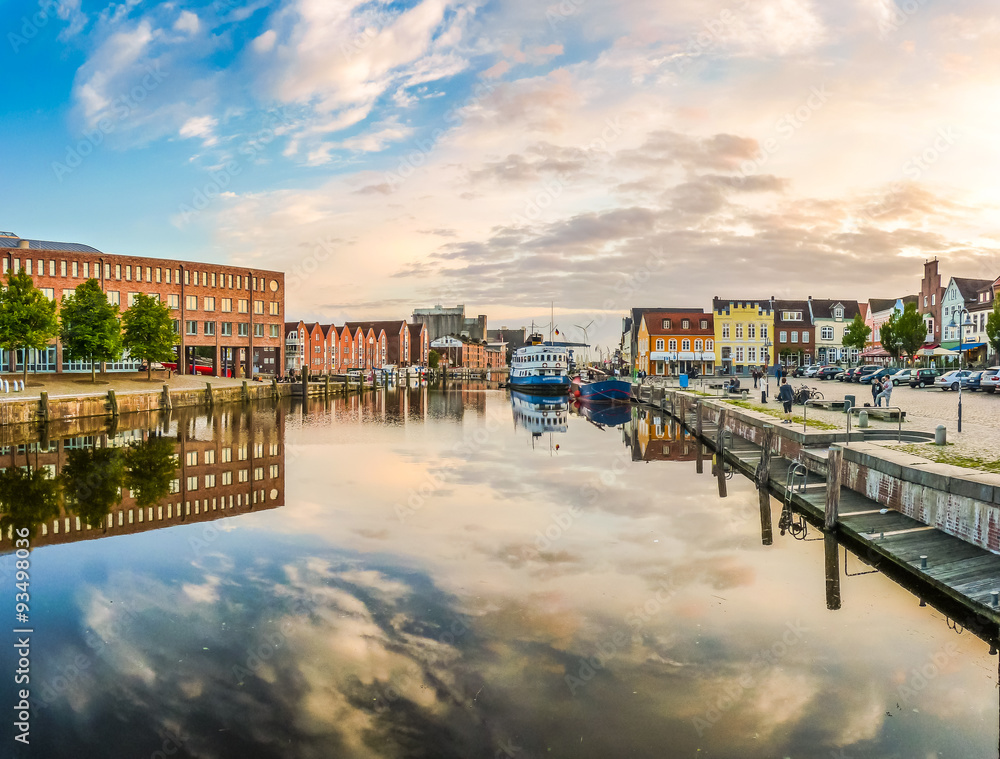 Town of Husum, Nordfriesland, Schleswig-Holstein, Germany