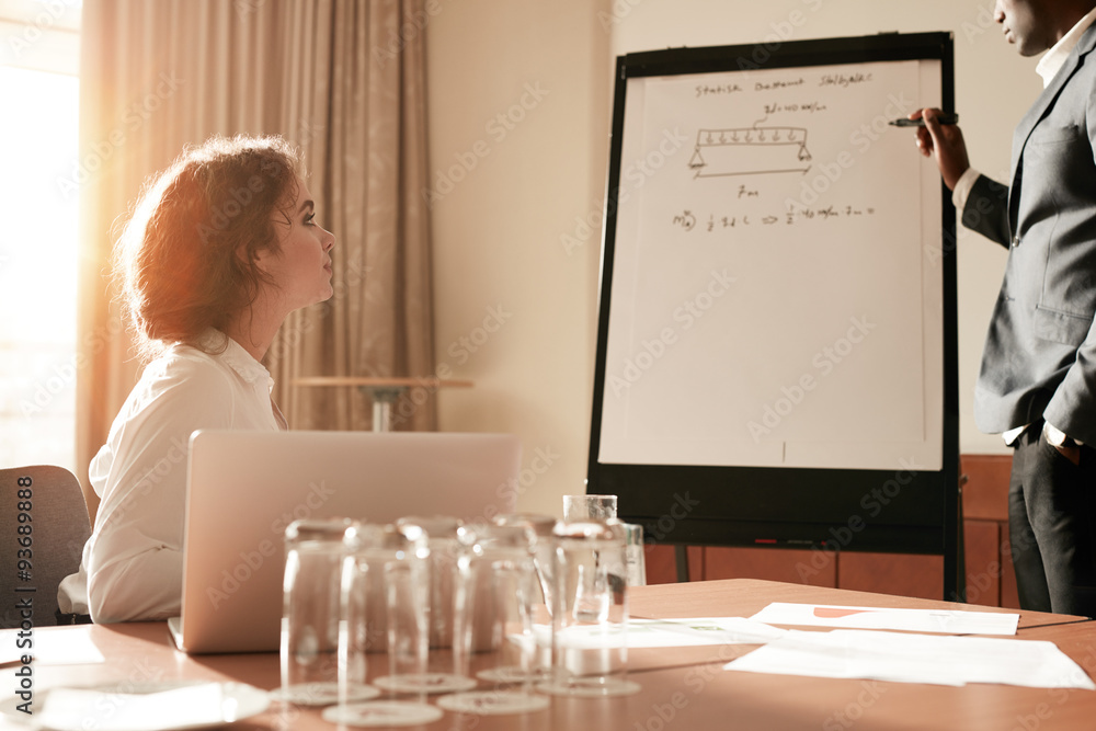 Businesspeople having a presentation at conference room