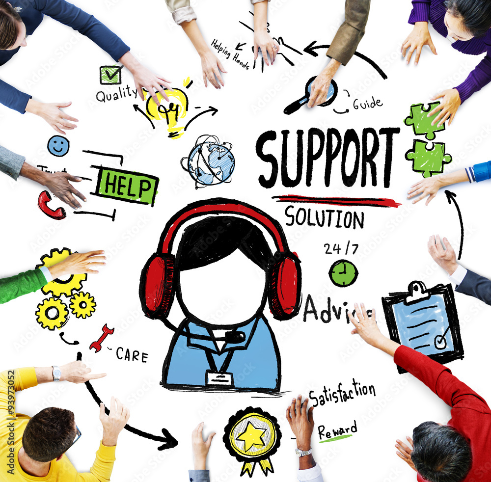 Support Solution Advice Help Care Satisfaction Quality Concept