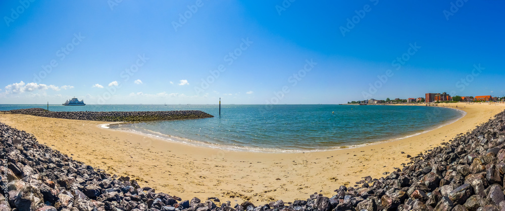 Beautiful beach at the island of Föhr, Schleswig-Holstein, North Sea, Germany