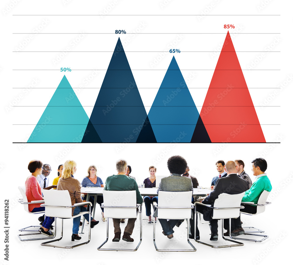 Business Data Analysis Strategy Marketing Graph Concept