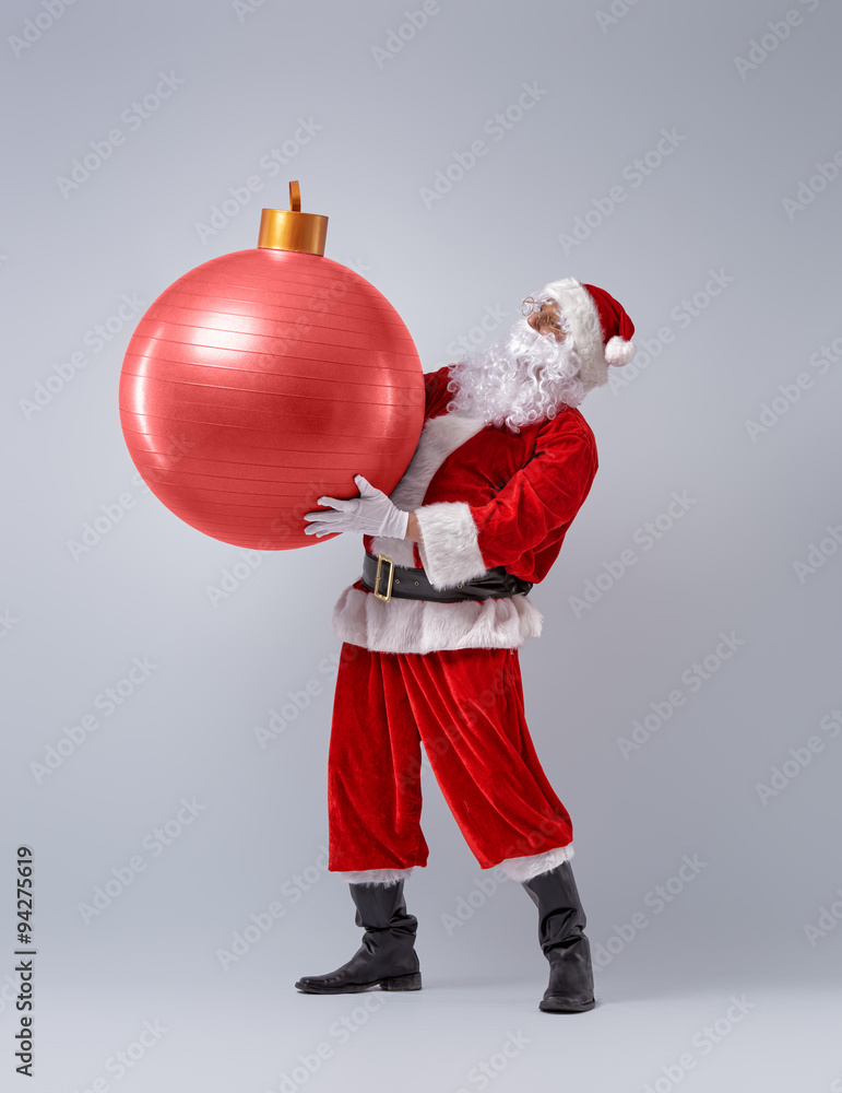 Santa Claus with Christmas bauble