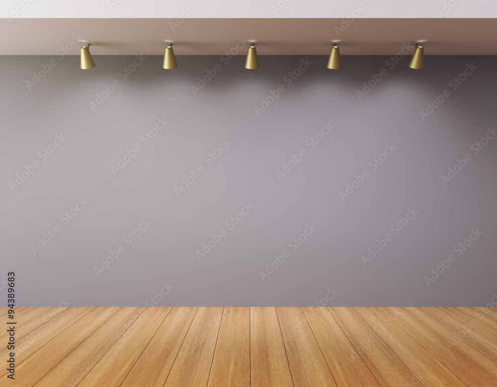 Blank wall in an empty gallery