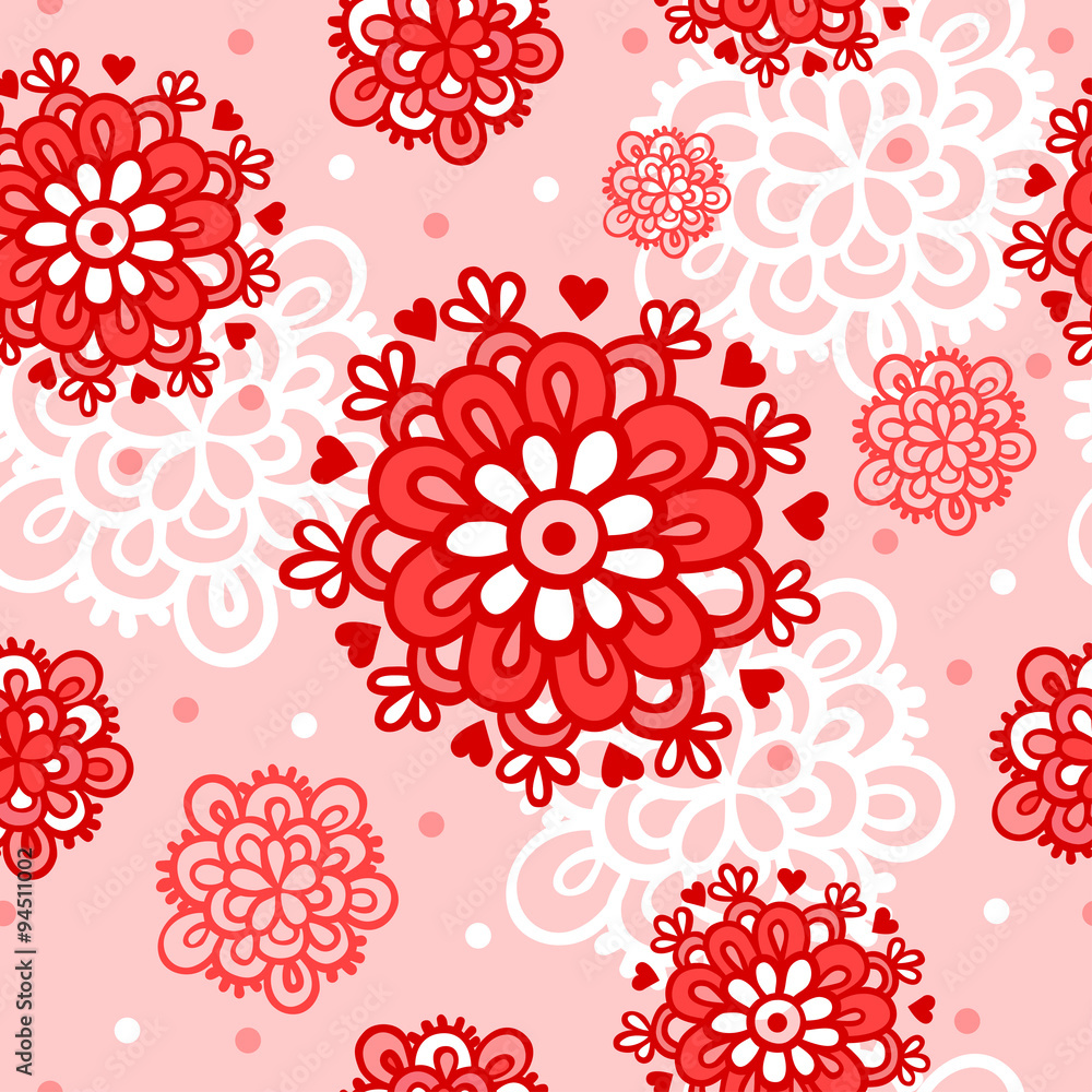 Seamless pattern with flowers.