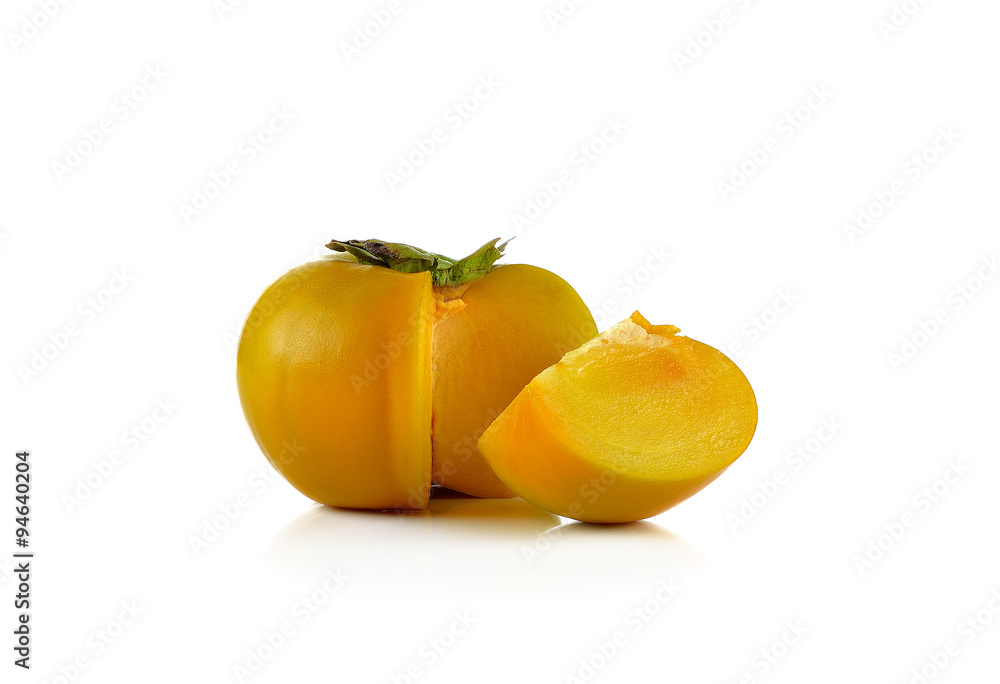 Persimmon fruit isolated on white background