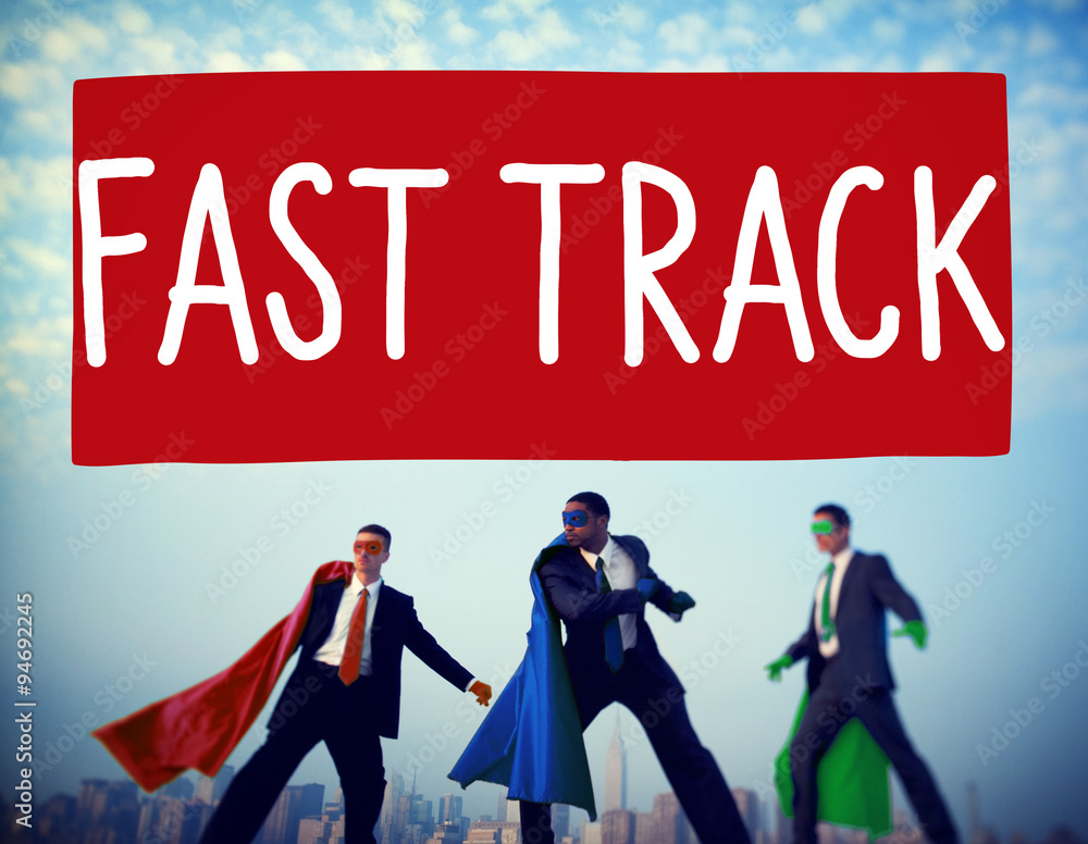 Fast Track Increase Improvement Development Raising Concept