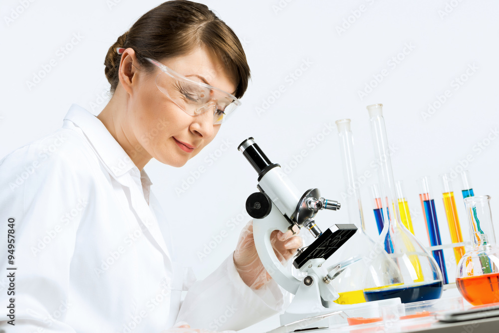 Woman working in lab