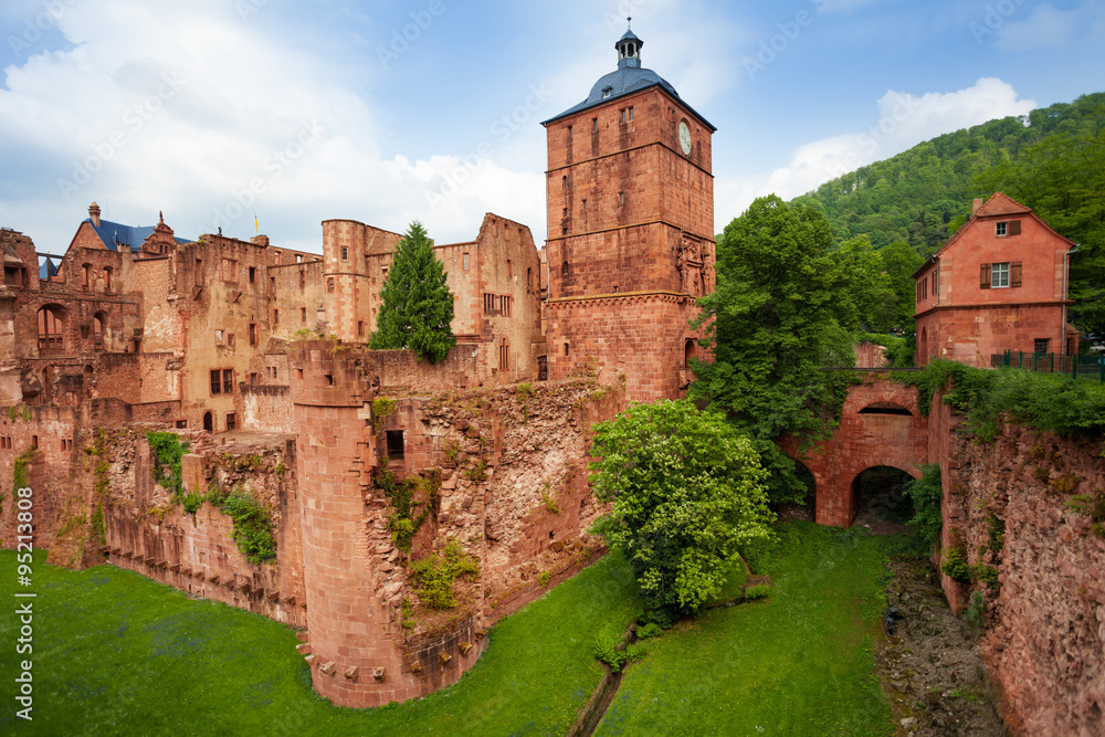 Heidelberg castle fragment view during daytime