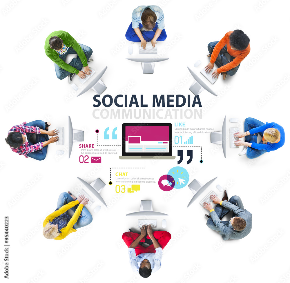 Social Media Social Networking Technology Connection Concept