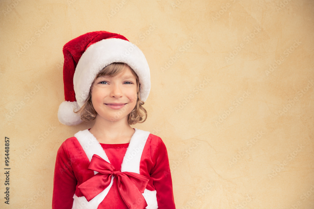 Child in Santa hat