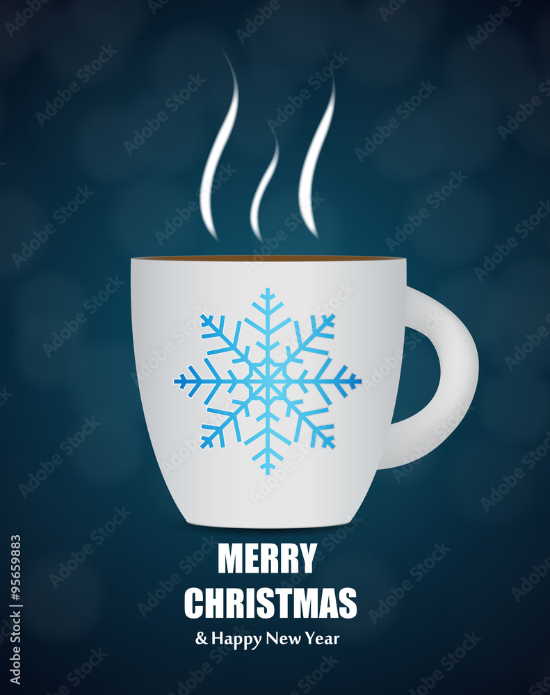 Black Coffee Background. Photo-Realistic Vector