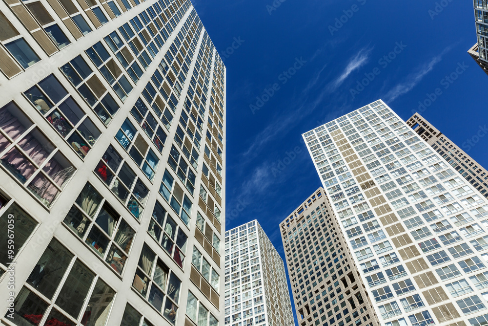 商务城市中心的办公楼风景