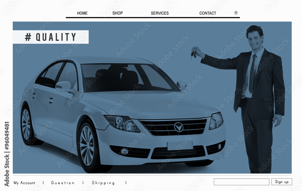 Car Website Homepage Layout Advertising Concept