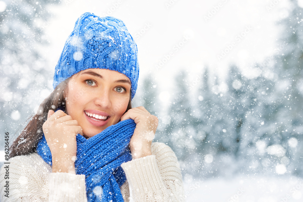 woman on a winter walk