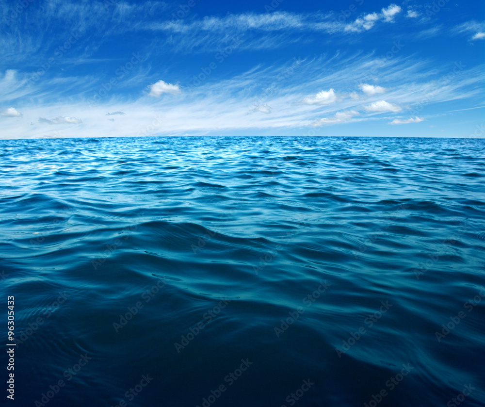 Blue sea water