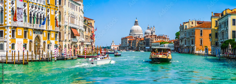 Grand Canal and Basilica Santa Maria della Salute, Venice, Italy