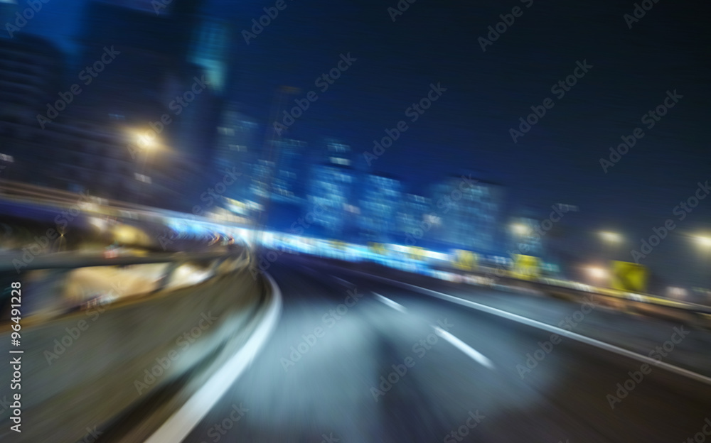 moving forward motion blur background,night scene