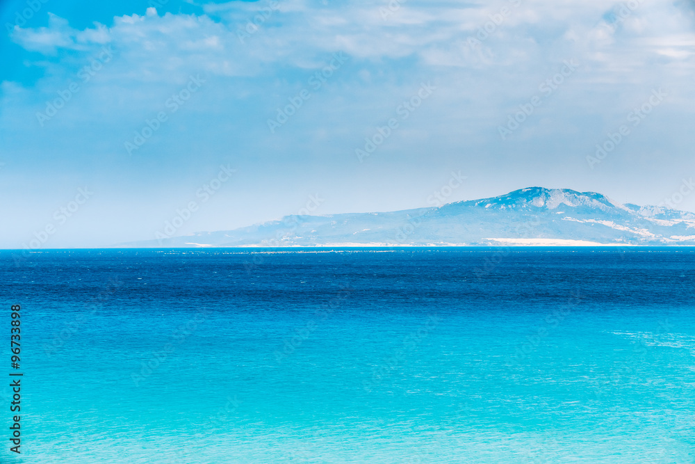 海洋和天空背景，云景