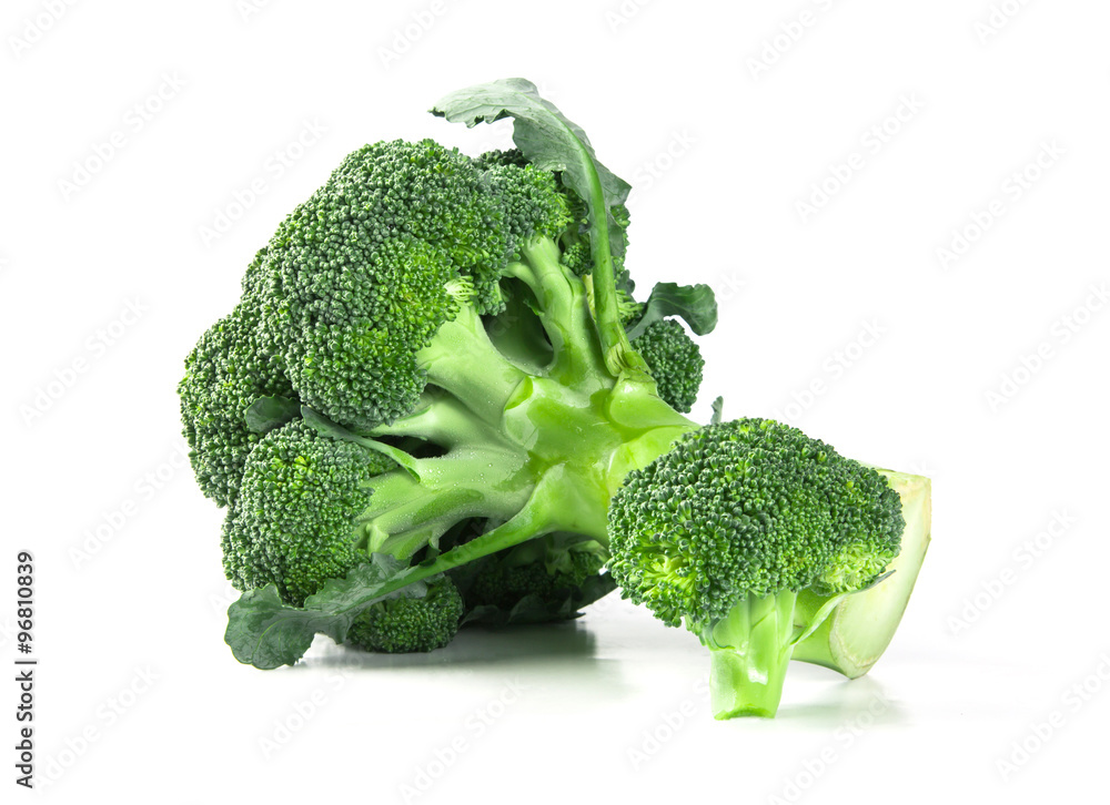 Fresh Broccoli on white background