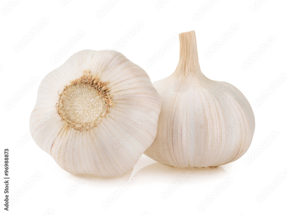 Garlic isolated on white background