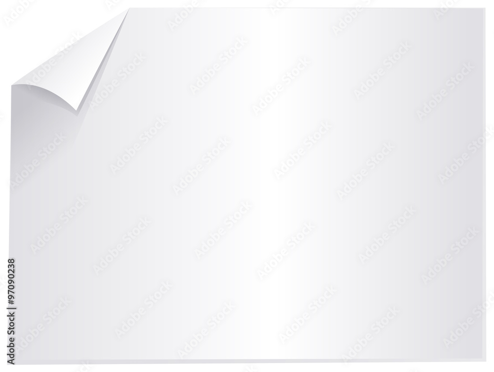 Blank sheet of paper