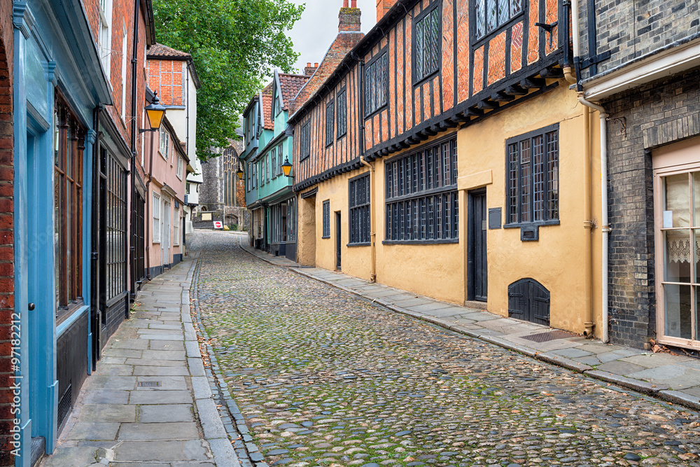 Pretty Cobbled Lane in Norwich