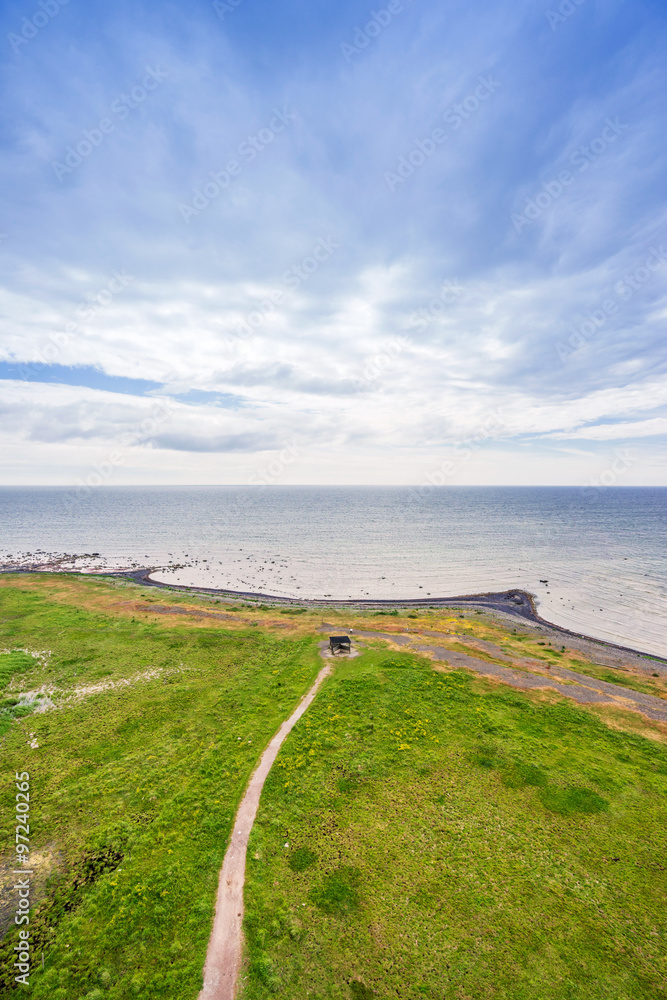 Aussicht vom Leuchtturm Långe Jan auf Öland, Schweden