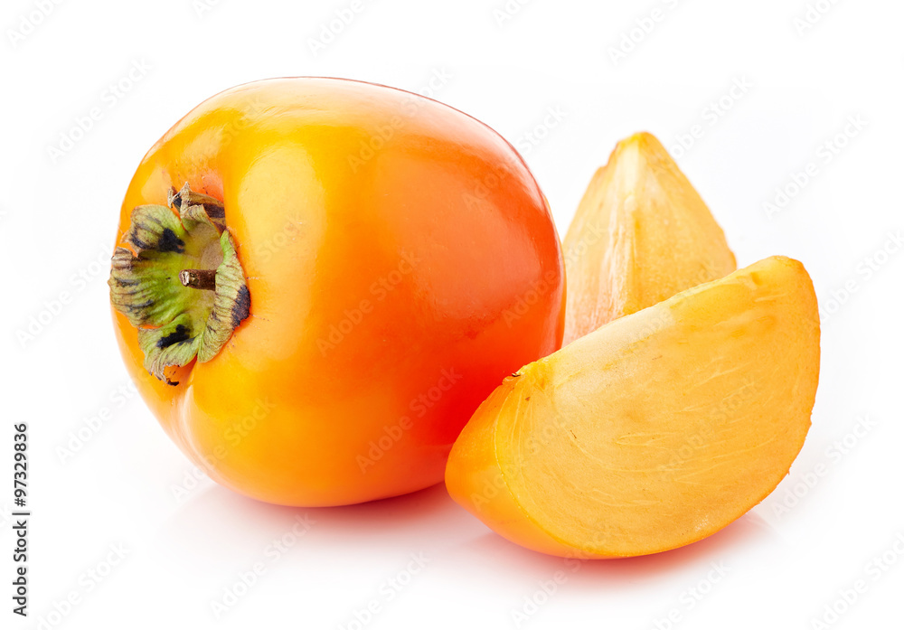 fresh ripe persimmons