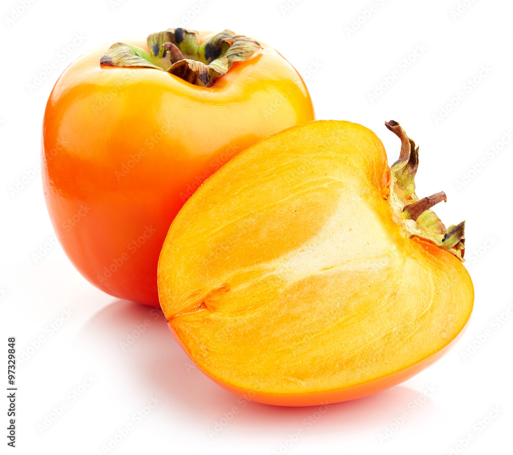 fresh ripe persimmons