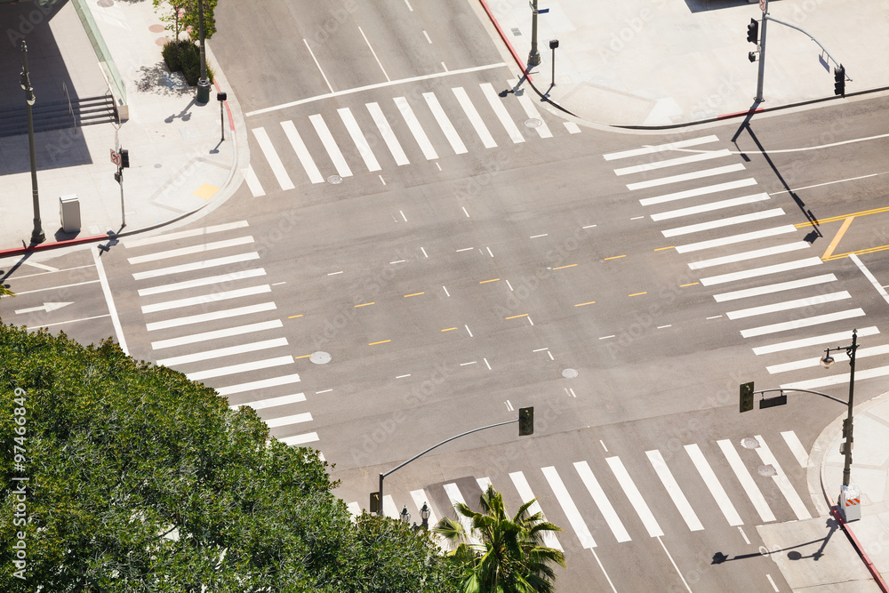 View from top of Spring Street in USA