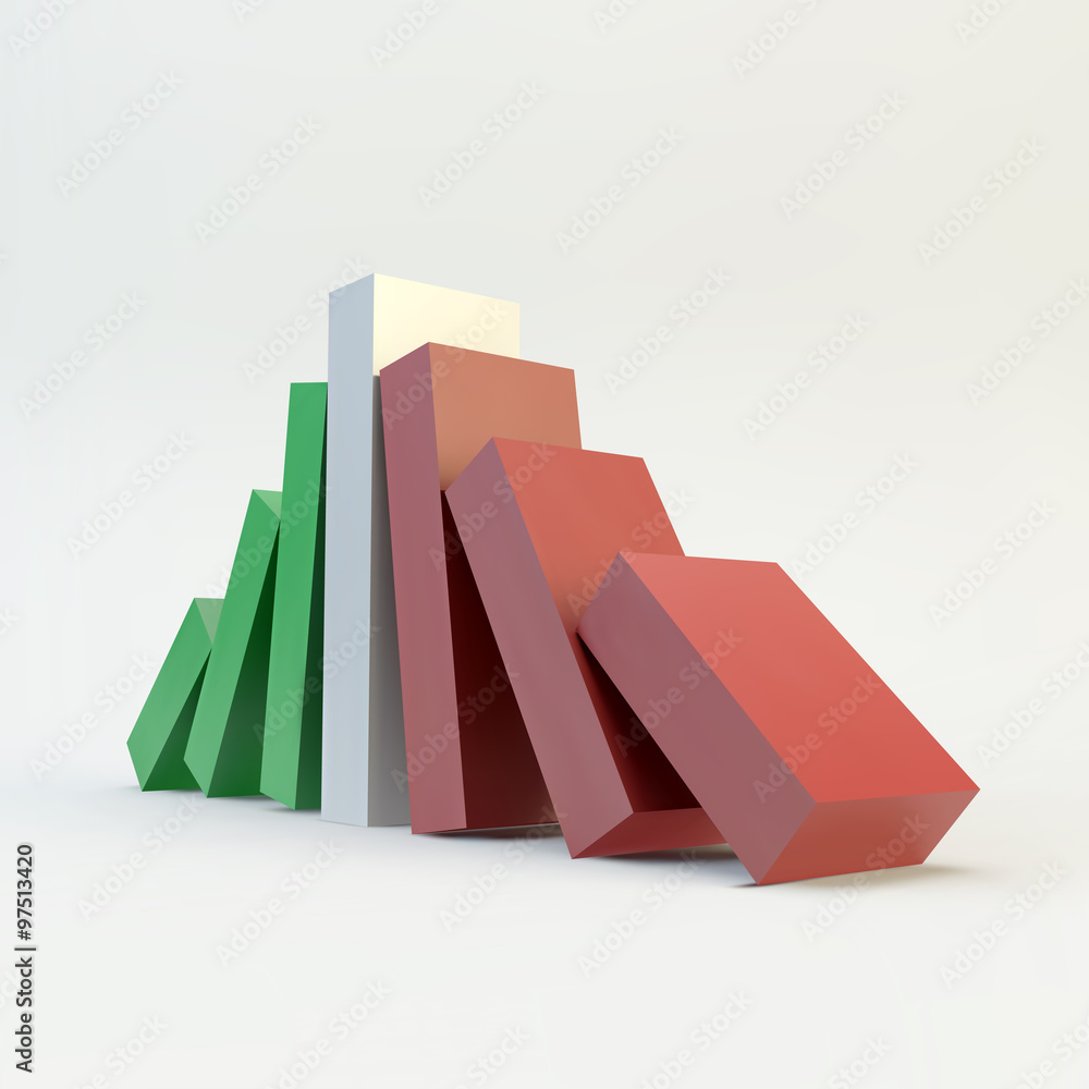 Business 3D concept illustration. Leadership vector illustration.