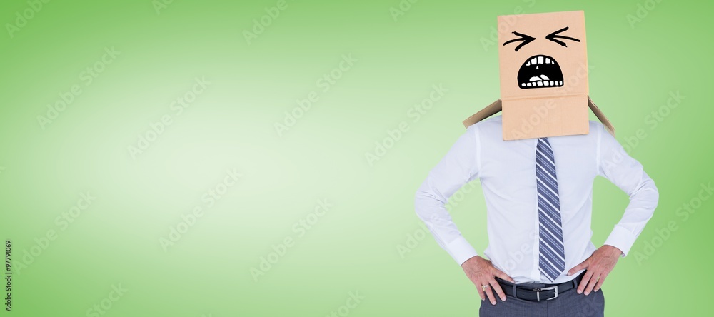 Composite image of anonymous businessman